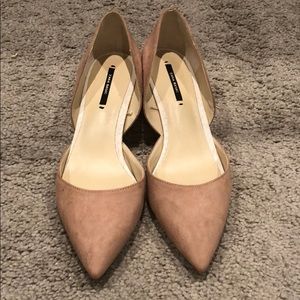 Zara Light pink Suede Cat Heels